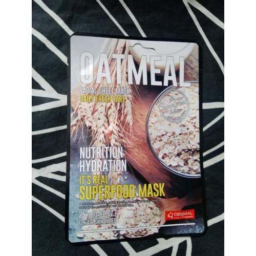 Dermal Korea It's Real Superfood Oatmeal Mask (Maseczka w płachcie z ekstraktem z ziaren owsa) - opinie | zdjęcie do recenzji od Owocowysad - 3