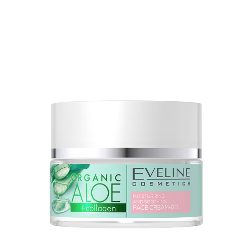 Eveline Cosmetics Organic Aloe + Collagen, Nawilżająco-łagodzący krem-żel do twarzy - opinie | zdjęcie do recenzji od _inga