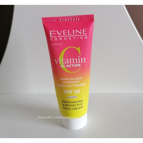 Eveline Cosmetics Vitamin C 3x Action, Nawilżająco ochronny krem do twarzy na dzień SPF 50 - opinie | zdjęcie do recenzji od Momo - 1