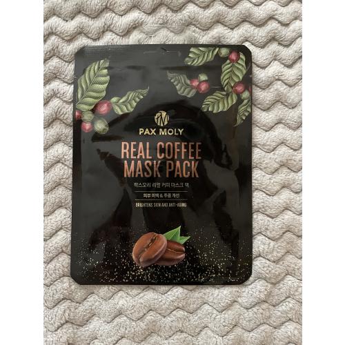 Pax Moly Real Coffee Mask Pack (Maska w płachcie odmładzająco-rozświetlająca z ekstraktem z kawy) - opinie | zdjęcie do recenzji od Medea05