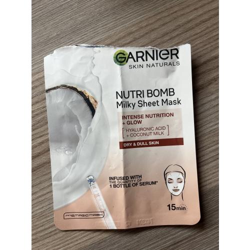 Garnier SkinActive, Nutri Bomb, Milky Tissue Mask (Maska w płachcie z mlekiem kokosowym) - opinie | zdjęcie do recenzji od Ania_2087