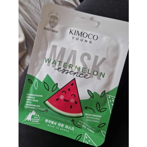Kimoco Beauty Young, Watermelon Essence Mask (Nawilżająca maska w płachcie z ekstraktem z arbuza i wodą lodowcową) - opinie | zdjęcie do recenzji od Gabsonik123