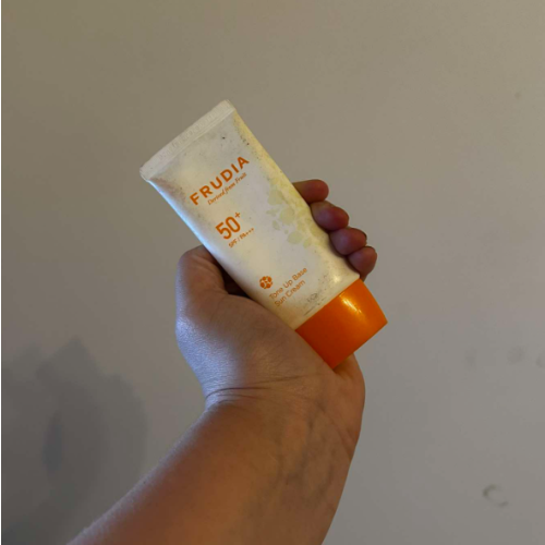 Frudia Tone Up Base Sun Cream SPF50+ PA+++ (Baza pod makijaż przeciwsłoneczny) - opinie | zdjęcie do recenzji od Happysdowa