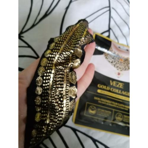 Venzen Veze, Gold Collagen Neck Mask (Wygładzająca maska na szyję) - opinie | zdjęcie do recenzji od Owocowysad - 2