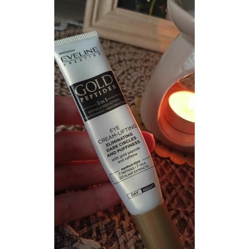 Eveline Cosmetics Gold Peptides, Krem-lifting pod oczy niwelujący cienie i opuchnięcia - opinie | zdjęcie do recenzji od zcosmetica_me - 2