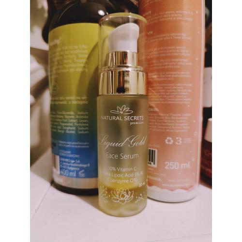 Natural Secrets Liquid Gold Face Serum (Serum z 10% witaminą C Tetra i kwasem ALA) - opinie | zdjęcie do recenzji od shewild