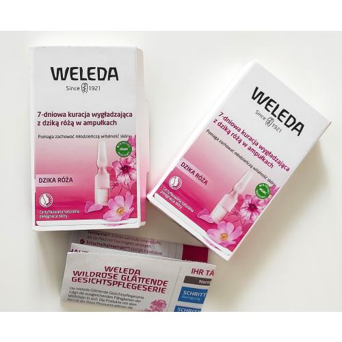 Weleda Wildrose, Wildrose 7 Tage Glattende Schonheitskur (7-dniowa kuracja wygładzająca z dziką różą w ampułkach) - opinie | zdjęcie do recenzji od NuitDeTubereuse