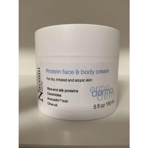 Nacomi Next Lvl Dermo, Protein Face & Body Cream (Proteinowy krem do twarzy i ciała dla skóry atopowej, suchej  i podrażnionej) - opinie | zdjęcie do recenzji od Alinatestuje