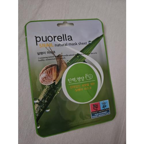 Puorella Snail Natural Mask Sheet (Regenerująca maska do twarzy `Śluz ślimaka`) - opinie | zdjęcie do recenzji od Ziomkowna19