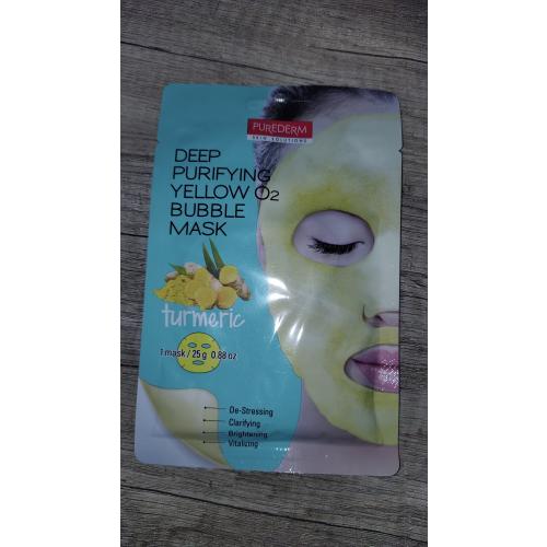 Purederm Deep Purifying Yellow O2 Bubble Mask (Bąbelkująca maseczka z kurkumą) - opinie | zdjęcie do recenzji od joaska1992