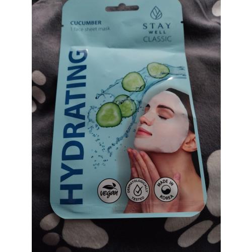 Stay Well Hydrating, Cucumber Face Sheet Mask (Kojąca maska do twarzy w płachcie z ekstraktem z ogórka) - opinie | zdjęcie do recenzji od Smerfeta83