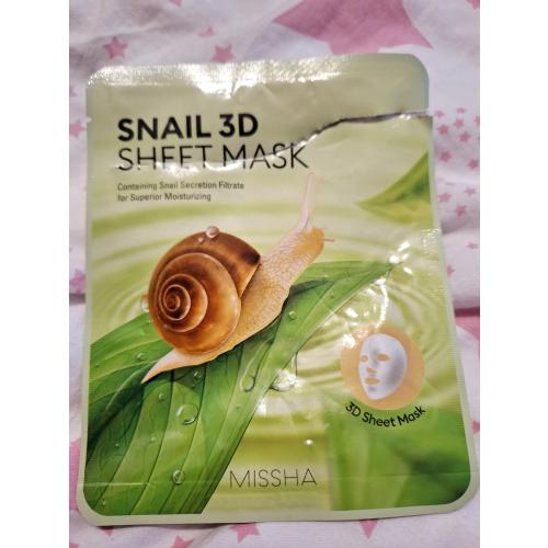 Missha Snail 3D Sheet Mask (Nawilżająco-odżywcza maseczka w płachcie) - opinie | zdjęcie do recenzji od Qradomowa86