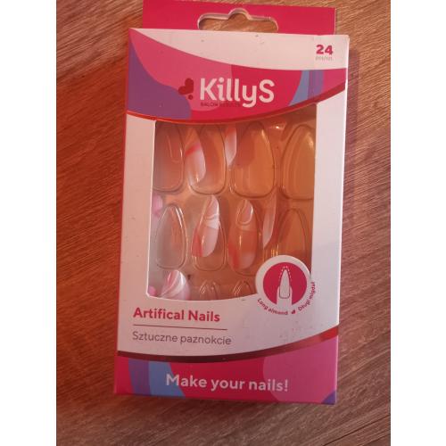 KillyS Long Almond Pink Holo (Sztuczne paznokcie) - opinie | zdjęcie do recenzji od Barbra61