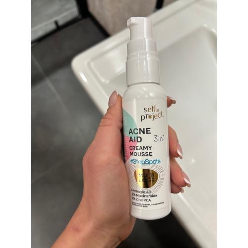 Selfie Project Stop Spots, Acne Aid 3 in 1 Creamy Mousse (Krem-mus do twarzy) - opinie | zdjęcie do recenzji od szmera - 1