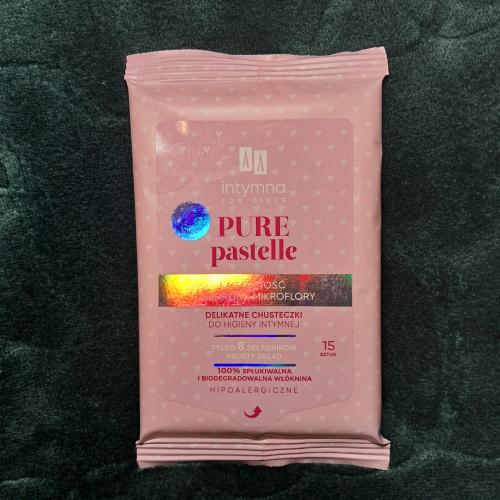 AA Intymna for Girls, Delikatne chusteczki do higieny intymnej `Pure Pastelle` - opinie | zdjęcie do recenzji od AnaSky - 1