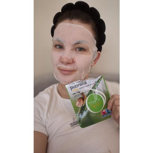 Puorella Snail Natural Mask Sheet (Regenerująca maska do twarzy `Śluz ślimaka`) - opinie | zdjęcie do recenzji od Akwiatbeauty