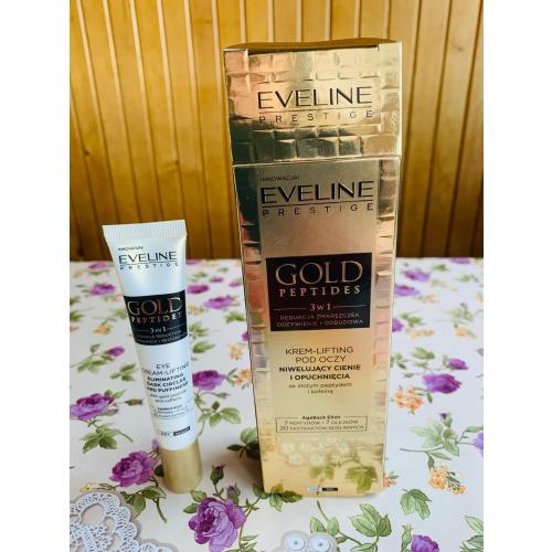Eveline Cosmetics Gold Peptides, Krem-lifting pod oczy niwelujący cienie i opuchnięcia - opinie | zdjęcie do recenzji od IwonaTeresaMaria