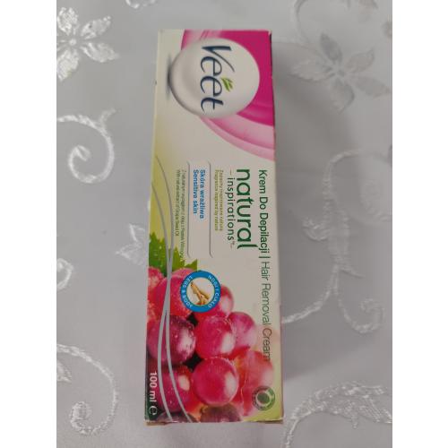 Veet Natural Inspirations, Krem do depilacji ciała z naturalnym wyciągiem z oleju z pestek winogron - opinie | zdjęcie do recenzji od clareblondi - 1