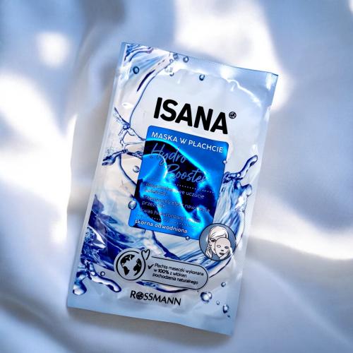 Isana Hydro Booster, Odświeżająco - nawilżająca maska do twarzy w płachcie - opinie | zdjęcie do recenzji od sweet_pink_flamingo