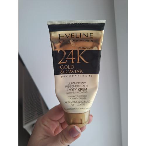 Eveline Cosmetics 24K Gold & Caviar, Luksusowy regenerujący złoty krem do rąk i paznokci - opinie | zdjęcie do recenzji od Chylunia - 1