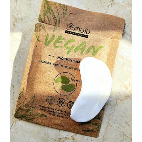 Muju Vegan Under Eye Mask (Płatki pod oczy wegańskie z kolagenem i aloesem) - opinie | zdjęcie do recenzji od Iwona_C