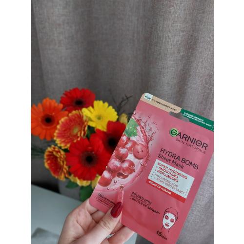 Garnier SkinActive Hydra Bomb, UltraLift Tissue Mask Smoothing Firming Radiance Boosting Mask (Ultraliftingująca maska w płachcie z wyciągiem z pestek winogron i kwasem hialuronowym) - opinie | zdjęcie do recenzji od Dariax_ - 1
