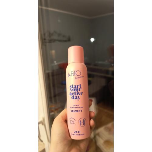 beBIO Start Your Active Day, Velvety, Natural Spray Deodorant (Naturalny dezodorant w sprayu) - opinie | zdjęcie do recenzji od ajanos