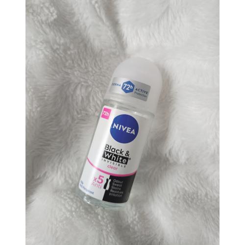 Nivea Black & White Invisible, Clear, 72h Roll-on  Anti-perspirant (Antyperspirant w kulce) - opinie | zdjęcie do recenzji od Surfjj