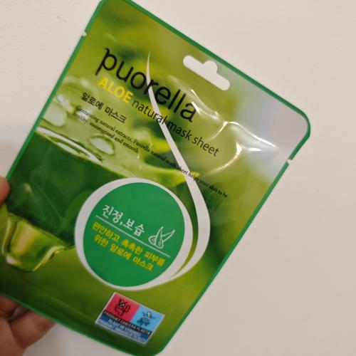 Puorella Aloe Natural Mask Sheet (Nawilżająca maska do twarzy w płacie z wyciągiem z aloesu) - opinie | zdjęcie do recenzji od Justyna__17