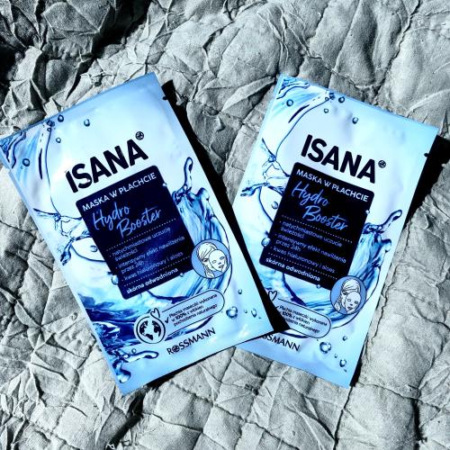 Isana Hydro Booster, Maseczka w płachcie `Kwas hialuronowy i aloes` (nowa wersja) - opinie | zdjęcie do recenzji od Crystal1994