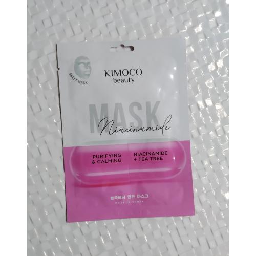 Kimoco Beauty Niacinamide Mask (Oczyszczająco-kojąca maska w płachcie z niacynamidem i ekstraktem z drzewa herbacianego) - opinie | zdjęcie do recenzji od Avesammael