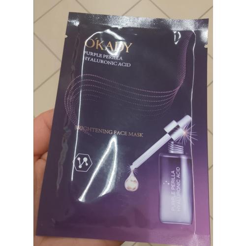 Okady Purple Perilla, Hyaluronic Acid Moisturizing Mask (Rozświetlająca maska w płachcie do twarzy z ekstraktem z perilli i kwasem hialuronowym) - opinie | zdjęcie do recenzji od Barbra61