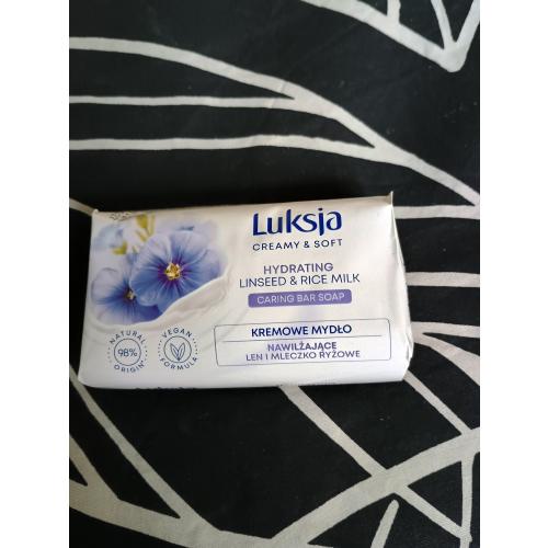Luksja Creamy & Soft, Hydrating Linseed & Rice Milk, Soap Bar (Len i Mleczko ryżowe, Kremowe mydło nawilżające w kostce) - opinie | zdjęcie do recenzji od Owocowysad - 1