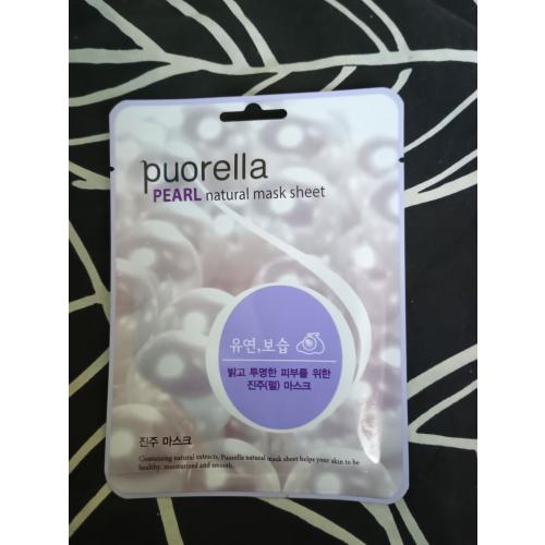 Puorella Peral Natural Mask Sheet (Rozświetlająca maska do twarzy `Perła`) - opinie | zdjęcie do recenzji od Owocowysad - 1