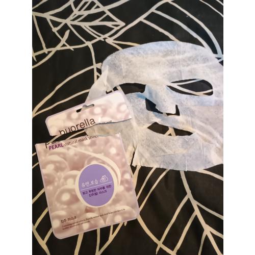 Puorella Peral Natural Mask Sheet (Rozświetlająca maska do twarzy `Perła`) - opinie | zdjęcie do recenzji od Owocowysad - 2