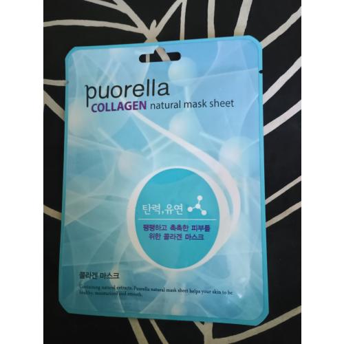 Puorella Collagen Natural Mask Sheet (Odmładzająca maska do twarzy `Kolagen`) - opinie | zdjęcie do recenzji od Owocowysad - 1