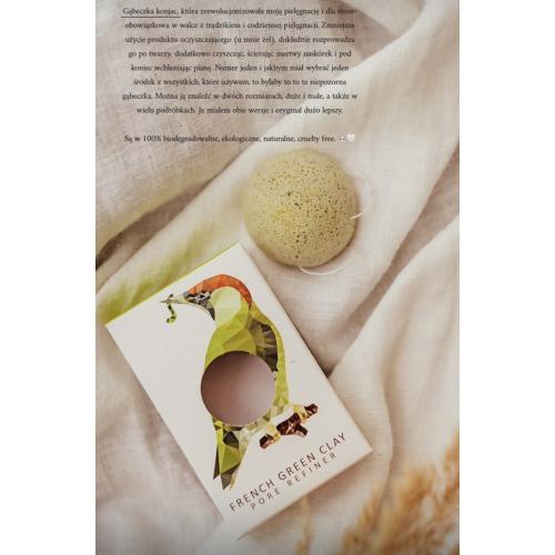 Konjac Sponge Company The Korean Konjac Sponge with French Green Clay Pore Refiner (Gąbka z zieloną glinką `Dzięcioł `) - opinie | zdjęcie do recenzji od mrcenzura