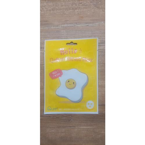 Quret Friends Masks, Hello! I'm Egg Sheet Mask (Maska w płachcie z ekstraktem z białka) - opinie | zdjęcie do recenzji od Malgos_es