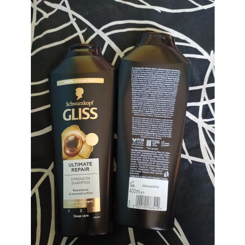 Schwarzkopf Gliss Ultimate Repair Strength Shampoo (Szampon z płynną keratyną i ekstraktem z czarnej perły do włosów mocno zniszczonych i suchych (nowa wersja)) - opinie | zdjęcie do recenzji od Owocowysad - 3