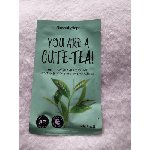 The Beauty Dept. You Are a Cute-Tea!, Moisturizing and restoring sheet mask with green tea leaf extract (Nawilżająca maseczka w płachcie) - opinie | zdjęcie do recenzji od Smerfeta83