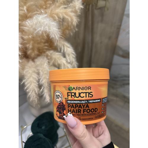 Garnier Fructis, Repairing Papaya Hair Food (Maska do włosów zniszczonych (nowa wersja)) - opinie | zdjęcie do recenzji od dziedzicw