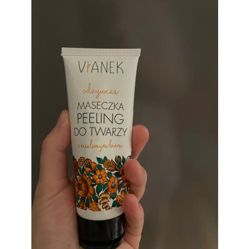 Vianek Seria Pomarańczowa, Odżywcza maseczka peeling do twarzy z mielonym lnem - opinie | zdjęcie do recenzji od Kasiennka2501