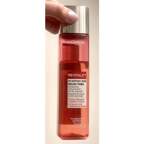 L'Oreal Paris Revitalift 5% Glycolic Acid Peeling Toner (Złuszczający tonik z kwasem glikolowym) - opinie | zdjęcie do recenzji od gabaxoxo