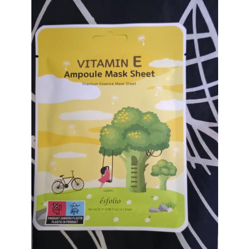 Esfolio Vitamin E, Ampoule Mask Sheet (Odżywcza maseczka w płachcie z  ekstraktem z brokuła) - opinie | zdjęcie do recenzji od Owocowysad - 2