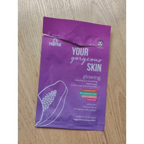 Dr Paw Paw Your Gorgous Skin, Glowing, Smoothing & Nourishing Sheet Mask (Rozświetlająca maska ​​w płachcie) - opinie | zdjęcie do recenzji od shewild