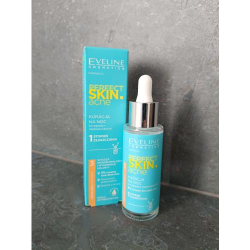 Eveline Cosmetics Perfect Skin. Acne, Kuracja na noc korygująca niedoskonałości , 5% Complex AHA + BHA + PHA - opinie | zdjęcie do recenzji od Aleksandra474