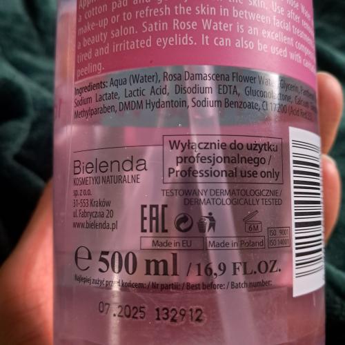 Bielenda Professional Satin Rose Water (Satynowa woda różana) - opinie | zdjęcie do recenzji od AnaSky - 5