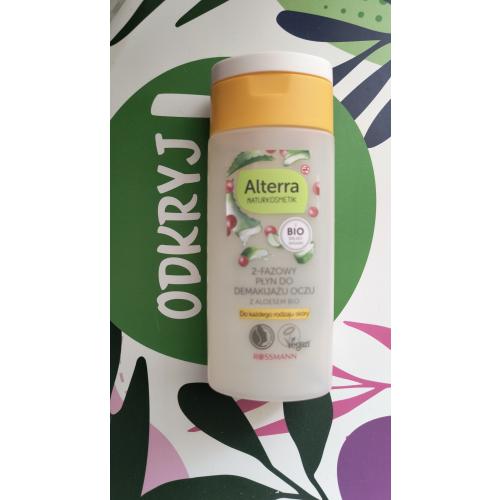 Alterra 2-Phasen Make-up Entferner (Dwufazowy płyn do demakijażu `Aloes i żurawina`) - opinie | zdjęcie do recenzji od Ewafefka - 4