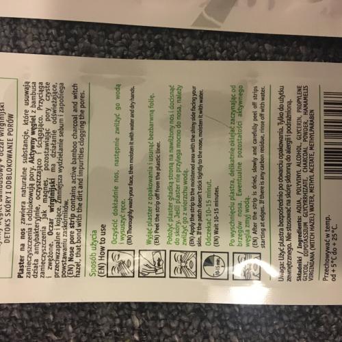 Marion Detox, Active Bamboo Charcoal Nose Pore Strip (Oczyszczający plaster na nos z aktywnym węglem bambusowym) - opinie | zdjęcie do recenzji od GirlEm - 4