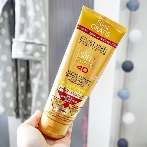 Eveline Cosmetics Slim Extreme 4D, Złote serum wyszczuplająco - modelujące - opinie | zdjęcie do recenzji od inspiracjum